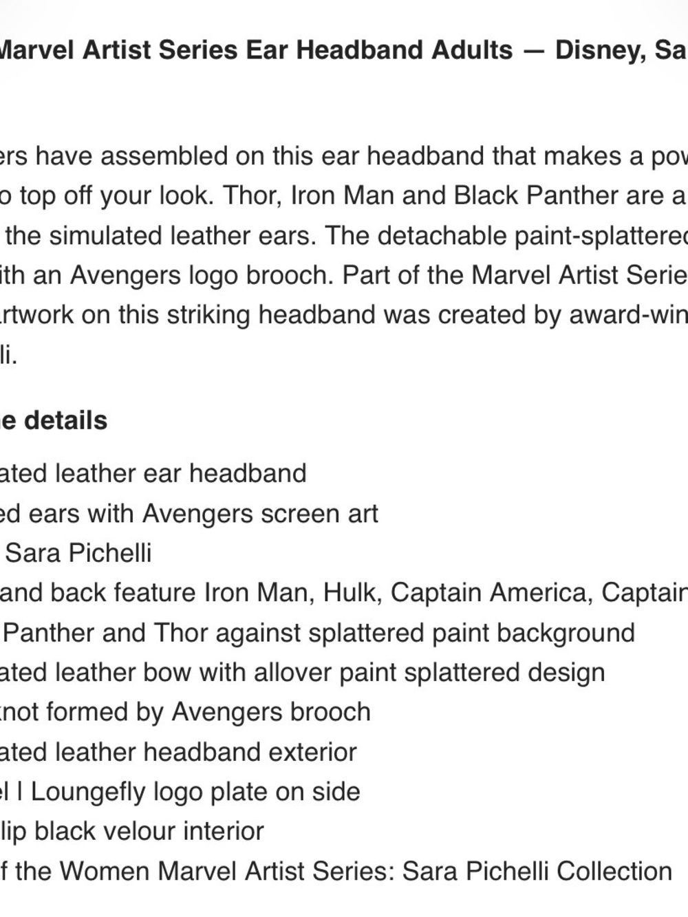 Disney Parks Loungefly Marvel Avengers Ears - Picture 9 of 9